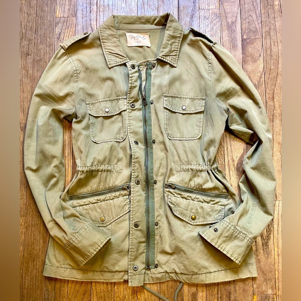 Lily Aldridge x Velvet Ruby Jacket Womens Large in Army Green